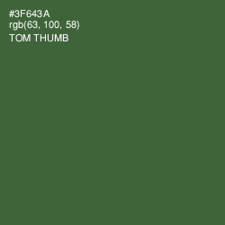 #3F643A - Tom Thumb Color Image